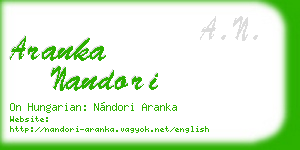 aranka nandori business card